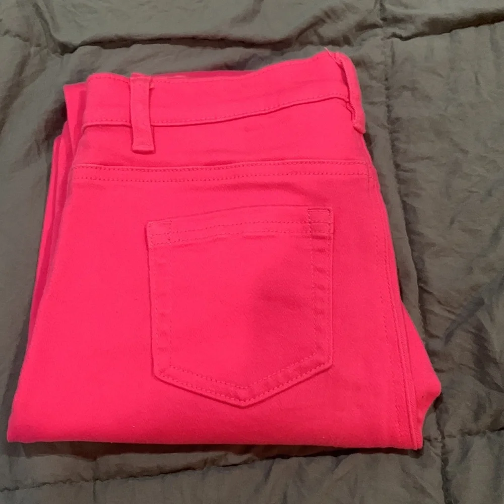DG2 Diane Gilman - Pink denim jeans with zipper on legs - Size 2 - Picture 3 of 14